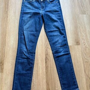 PAIGE Dark Blue Straight Leg Women's Jeans